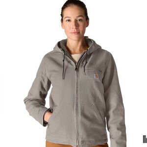 Carhartt Women's Light Gray Zip Hoodie Jacket